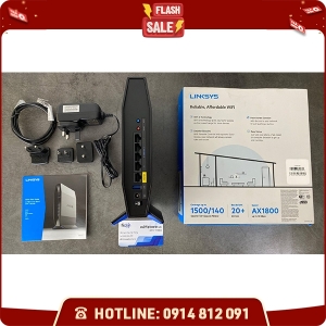 Bộ phát wifi 6 Linksys E7350-AH MAX-STREAM (Chuẩn AX/ AX1800Mbps/ Ăng-ten ngầm/ Wifi Mesh/ 35 User)