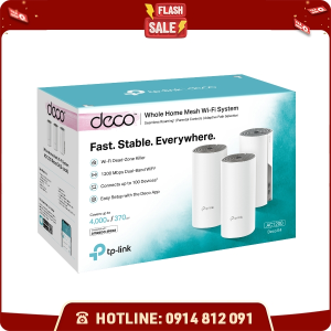 Hệ thống Wifi Mesh cho gia đình AC1200 TP-Link Deco E4 (2-pack) Hệ thống Wifi Mesh cho gia đình AC1200 TP-Link Deco E4 (2-pack)